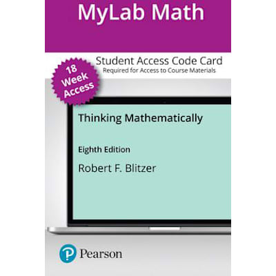 MyLab Math with Pearson eText -- 18-Week Access Card -- for Thinking Mathematically